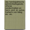 Das homöopathische Aehnlichkeitsgesetz. Offenes Sendschreiben an Herrn. Prof. Dr. Justus, Freiherrn von Liebig etc. etc. door Grauvogl