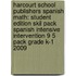 Harcourt School Publishers Spanish Math: Student Edition Skil Pack Spanish Intensive Intervention 9 5 Pack Grade K-1 2009