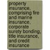 Property Insurance, Comprising Fire and Marine Insurance, Corporate Surety Bonding, Title Insurance, and Credit Insurance