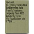 Recueil Gï¿½Nï¿½Ral Des Anciennes Lois Franï¿½Aises: Depuis L'An 420 Jusqu'Ï¿½ La Rï¿½Volution De 1789 ...