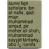 Sunni Fiqh Scholars: Ibn Al-Nafis, Qazi Mian Muhammad Amjad, Pir Meher Ali Shah, Muhammad Sayyid Tantawy, Abu Ï¿½Anifa