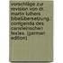 Vorschläge Zur Revision Von Dr. Martin Luthers Bibelübersetzung.: Corrigenda Des Cansteinschen Textes. (German Edition)