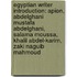 Egyptian Writer Introduction: Apion, Abdelghani Mustafa Abdelghani, Salama Moussa, Khalil Abdel-Karim, Zaki Naguib Mahmoud