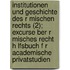 Institutionen Und Geschichte Des R Mischen Rechts (2); Excurse Ber R Misches Recht H Lfsbuch F R Academische Privatstudien