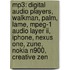 Mp3: Digital Audio Players, Walkman, Palm, Lame, Mpeg-1 Audio Layer Ii, Iphone, Nexus One, Zune, Nokia N900, Creative Zen
