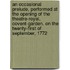 An Occasional Prelude, performed at the opening of the Theatre-Royal, Covent-Garden. On the twenty-first of September, 1772