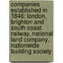Companies Established In 1846: London, Brighton And South Coast Railway, National Land Company, Nationwide Building Society