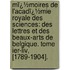 Mï¿½Moires De L'Acadï¿½Mie Royale Des Sciences: Des Lettres Et Des Beaux-Arts De Belgique. Tome Ier-Liv, [1789-1904].