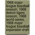 1968 Major League Baseball Season: 1968 Detroit Tigers Season, 1968 World Series, 1968 Major League Baseball Expansion Draft