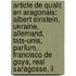 Article de Qualit En Aragonais: Albert Einstein, Ukraine, Allemand, Tats-Unis, Parfum, Francisco de Goya, Real Saragosse, Il