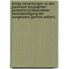 Einige Bemerkungen Zu Den Parallelen Biographien Plutarchs Mit Besonderer Berücksichtigung Der Sungkriseis (German Edition) by Prieth Kamillo