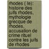 Rhodes ( Le): Histoire Des Juifs Rhodes, Mythologie Grecque de Rhodes, Accusation de Crime Rituel Contre Les Juifs de Rhodes