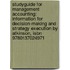 Studyguide For Management Accounting: Information For Decision-making And Strategy Execution By Atkinson, Isbn 9780137024971