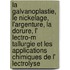 La Galvanoplastie, Le Nickelage, L'Argenture, La Dorure, L' Lectro-M Tallurgie Et Les Applications Chimiques de L' Lectrolyse