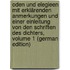 Oden Und Elegieen Mit Erklärenden Anmerkungen Und Einer Einleitung Von Den Schriften Des Dichters, Volume 1 (German Edition)