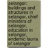 Selangor: Buildings and Structures in Selangor, Chief Ministers of Selangor, Education in Selangor, Endemic Fauna of Selangor