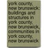 York County, New Brunswick: Buildings and Structures in York County, New Brunswick, Communities in York County, New Brunswick