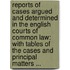 Reports of Cases Argued and Determined in the English Courts of Common Law: with Tables of the Cases and Principal Matters ...
