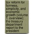 Tax Reform for Fairness, Simplicity, and Economic Growth (Volume 1. Overview); The Treasury Department Report to the President