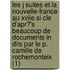 Les J Suites Et La Nouvelle-France Au Xviie Si Cle D'Apr?'s Beaucoup de Documents in Dits Par Le P. Camille de Rochemonteix (1)