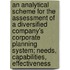 An Analytical Scheme for the Assessment of a Diversified Company's Corporate Planning System; Needs, Capabilities, Effectiveness