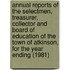 Annual Reports of the Selectmen, Treasurer, Collector and Board of Education of the Town of Atkinson, for the Year Ending (1981)