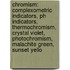 Chromism: Complexometric Indicators, Ph Indicators, Thermochromism, Crystal Violet, Photochromism, Malachite Green, Sunset Yello