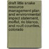 Draft Little Snake Resource Management Plan and Environmental Impact Statement, Moffat, Rio Blanco, and Routt Counties, Colorado