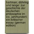 Hartman, Dühring Und Lange: Zur Geschichte Der Deutschen Philosophie Im Xix. Jahrhundert; Ein Kritischer Essay (German Edition)