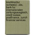 Kreditinstitut (Schweiz): Ubs, Bank Fur Internationalen Zahlungsausgleich, Credit Suisse, Postfinance, Zurich Financial Services