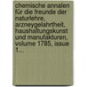 Chemische Annalen Für Die Freunde Der Naturlehre, Arzneygelahrtheit, Haushaltungskunst Und Manufakturen, Volume 1785, Issue 1... by Lorenz Florenz Friedrich Crell