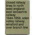 Closed Railway Lines in North West England: East Lancashire Railway 1844-1859, Eden Valley Railway, Winsford and Over Branch Line