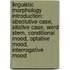 Linguistic Morphology Introduction: Absolutive Case, Allative Case, Word Stem, Conditional Mood, Optative Mood, Interrogative Mood