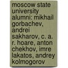 Moscow State University Alumni: Mikhail Gorbachev, Andrei Sakharov, C. A. R. Hoare, Anton Chekhov, Imre Lakatos, Andrey Kolmogorov by Books Llc