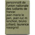 Personnalit de L'Union Nationale Des Tudiants de France: Jean-Marie Le Pen, Jean-Luc M Lenchon, Bruno Julliard, Laurence Rossignol