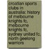 Croatian Sports Clubs In Australia: History Of Melbourne Knights Fc, Melbourne Knights Fc, Sydney United Fc, North Geelong Warriors