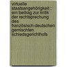 Virtuelle Staatsangehörigkeit : ein Beitrag zur Kritik der Rechtsprechung des Französisch-Deutschen Gemischten Schiedsgerichthofs door Triepel