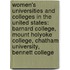 Women's Universities And Colleges In The United States: Barnard College, Mount Holyoke College, Chatham University, Bennett College