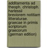 Additamenta Ad Theoph. Christoph. Harlessii Breviorem Notitiam Litteraturae. Graecae in Primis Scriptorum Graecorum (German Edition) by Friedrich W. Hoffmann Samuel