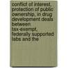 Conflict of Interest, Protection of Public Ownership, in Drug Development Deals Between Tax-Exempt, Federally Supported Labs and the door United States. Congress. House.