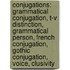Conjugations: Grammatical Conjugation, T-V Distinction, Grammatical Person, French Conjugation, Gothic Conjugation, Voice, Clusivity