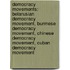 Democracy Movements: Belarusian Democracy Movement, Burmese Democracy Movement, Chinese Democracy Movement, Cuban Democracy Movement
