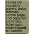 Kansas City Monarchs Players: Jackie Robinson, Satchel Paige, Cool Papa Bell, Jos M Ndez, Bullet Rogan, Elston Howard, Ted Radcliffe