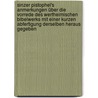 Sinzer Pistophel's Anmerkungen über die Vorrede des wertheimischen Bibelwerks mit einer kurzen Abfertigung derselben heraus gegeben door Johann Lorenz Schmid