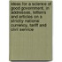 Ideas for a Science of Good Government, in Addresses, Letterrs and Articles on a Strictly National Currency, Tariff and Civil Service
