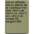 Voiture Officielle Des Pr Sidents De La R Publique Fran Aise: Citro N Ds, Citro N Cx, Citro N Sm, Citro N C6, Renault 25, Peugeot 604