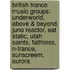 British Trance Music Groups: Underworld, Above & Beyond, Juno Reactor, Eat Static, Utah Saints, Faithless, N-Trance, Sunscreem, Aurora