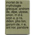 Mortel de La Mythologie Grecque: Androm de, Dipe, Ulysse, Orion, M D E, Orph E, P Ris, Didon, Pha Ton, Ganym de, N E, Ant Nor, Pandore
