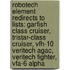 Robotech Element Redirects to Lists: Garfish Class Cruiser, Tristar-Class Cruiser, Vfh-10 Veritech Agac, Veritech Fighter, Vfa-6 Alpha