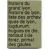 Histoire Du Grand Lyon: Histoire De Lyon, Liste Des Archev Ques De Lyon, Lugdunum, Hugues De Die, Renaud Ii De Forez, Primat Des Gaules